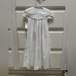 NWT Fantaisie Kids Heirloom Christening Baptism Dress White 3M Embroidered